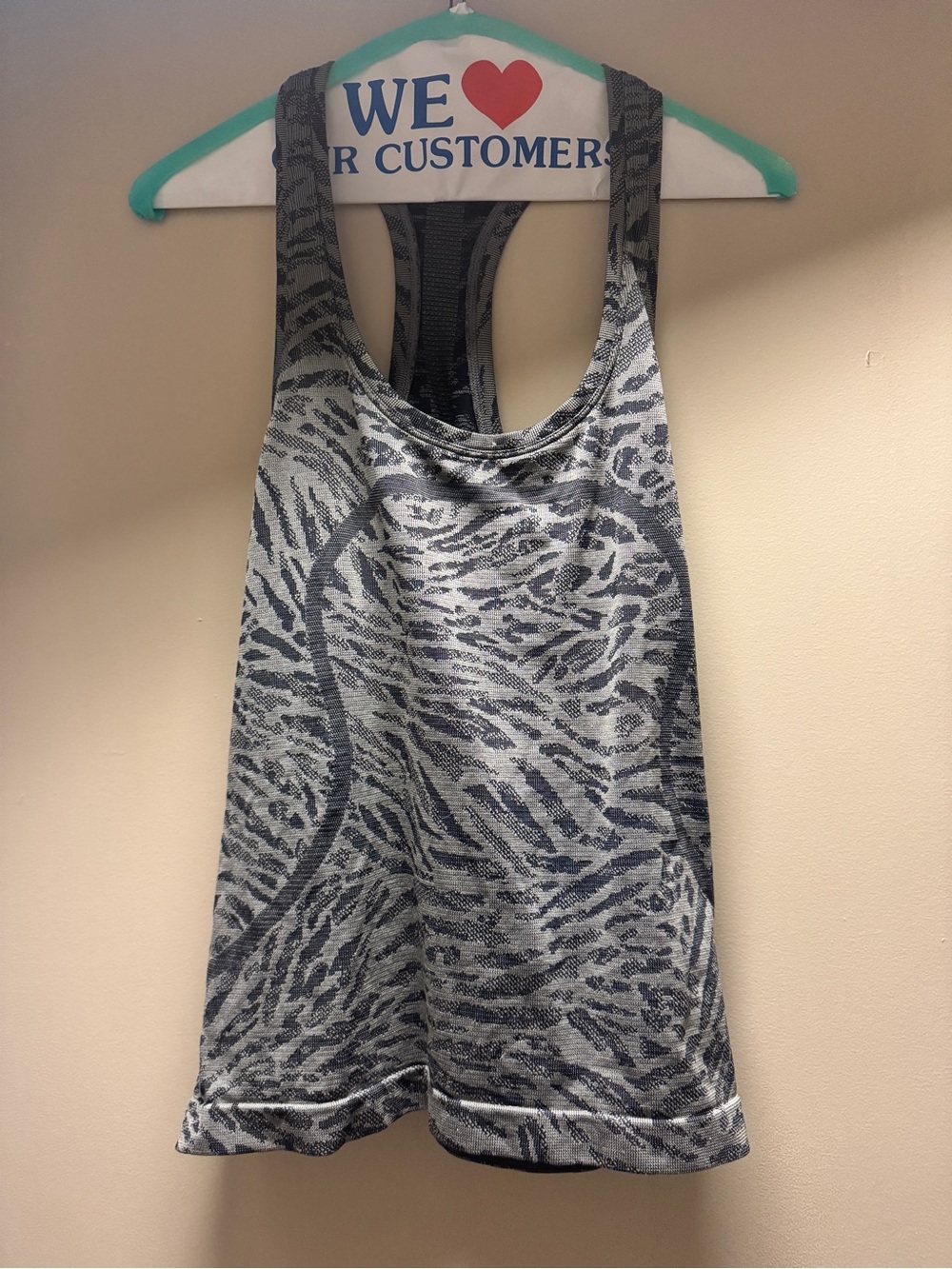 lululemon athletica Gray Print Racerback Tank